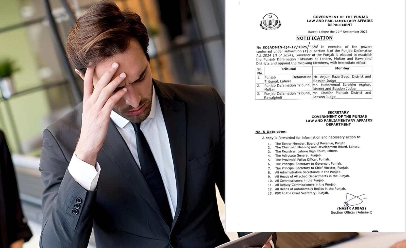 Establishment of Defamation Tribunals in Punjab under the Defamation Act 2024